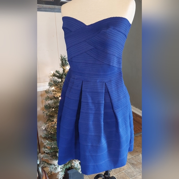 Express Dresses Size L Express Royal Blue Formal Short Dress Poshmark